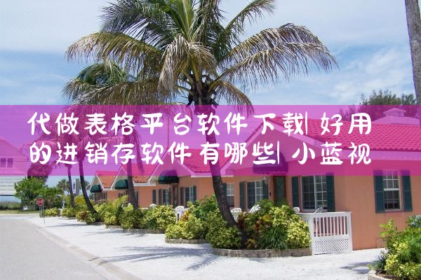 代做表格平台软件下载|小蓝视频